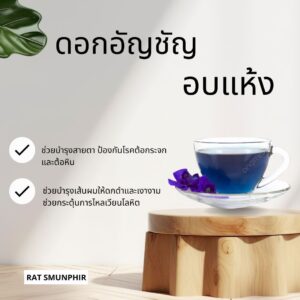 ดอกอัญชัน อัญชันอบแห้ง ขนาด 100 กรัม